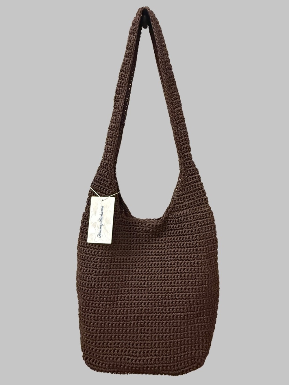 Tommy Bahama Crochet Woven Hobo Shoulder Bag in Brown